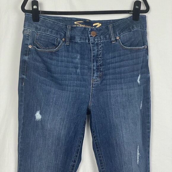 Seven7 Tummyless High Rise Distressed Skinny Denim Jeans - Women’s 16 - Picture 3 of 7